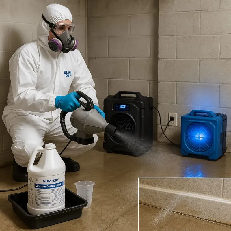 Sanitization and Odor Removal process in Brookside Village, TX